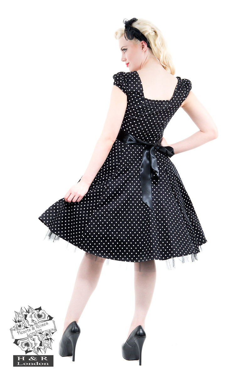 50's Vintage Small Polka Dot Tea Dress